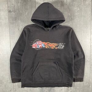 00s Y2k Flames Racing Hoodie